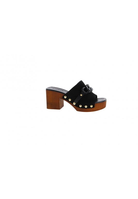 Chaussures Cypres 5128 5128 Dames Mules CUIR NOIR