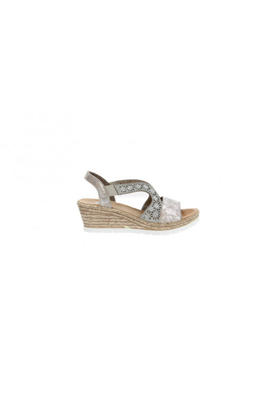 Chaussures RIEKER 61916 61916 Dames Sandales METALLISE ROSE