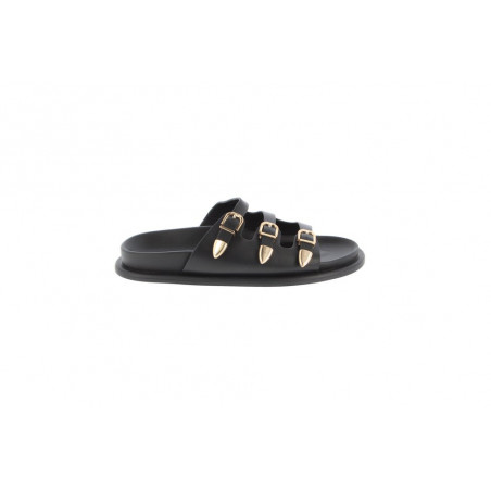 Chaussures Tendance 1-830 1-830 Dames Mules NOIR