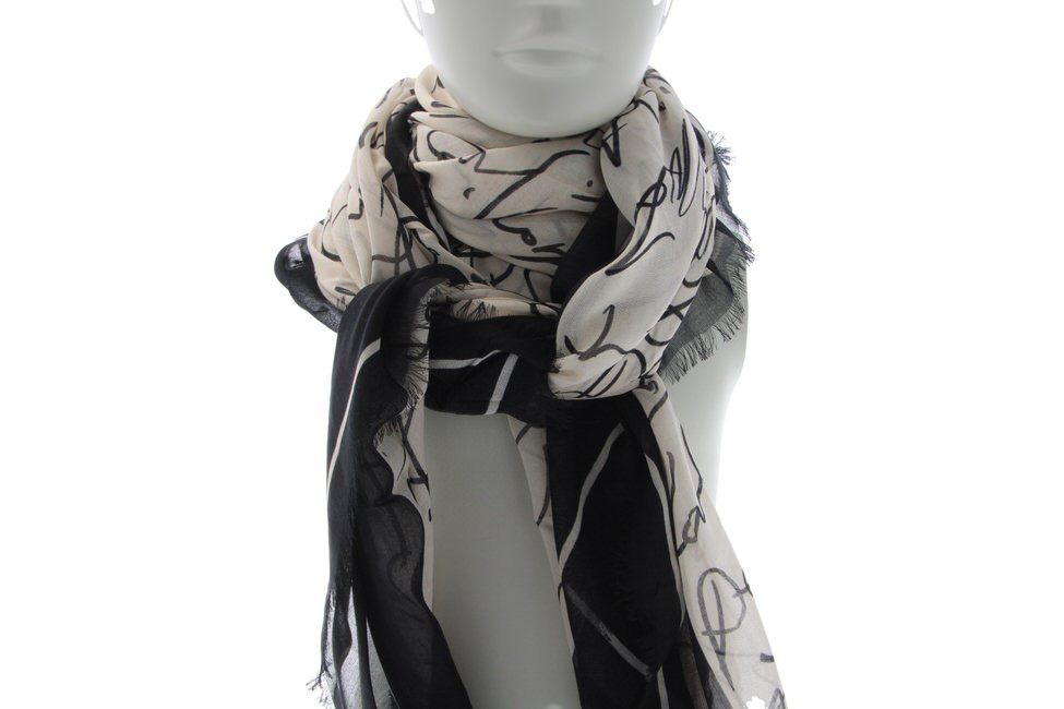 K/ESSENT SCRIBBLE MODAL SCARF A3W330052