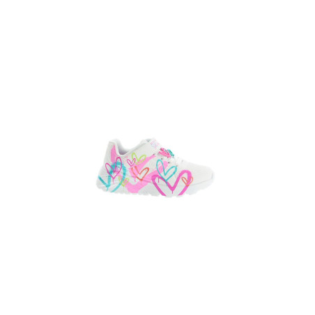 Chaussures SKECHERS 314966L UNO LITE HEART STATUS 314966L UNO LITE HEART STATUS Filles Lacets BLANC
