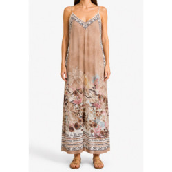 Textiles Tendance 86128A 86128A Dames Robes  CAMEL