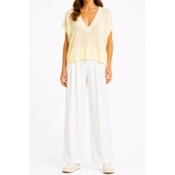 Textiles Tendance 18007 18007 Dames Pulls  JAUNE