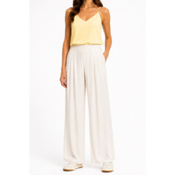 Textiles Lokita LOK81635 LOK81635 Dames Pantalons  ECRU