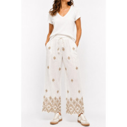 Textiles Tendance ZS18127 ZS18127 Dames Pantalons  BLANC