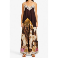 Textiles Tendance 86128 LONG 86128 LONG Dames Robes  BRUN