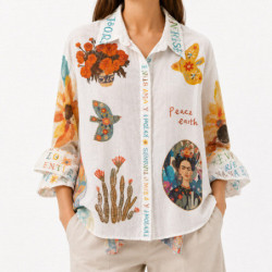 Textiles Tendance 8545 PEACE 8545 PEACE Dames Chemisiers  MULTICOLOR