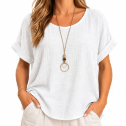Textiles Tendance 1924 1924 Dames T-Shirts  BLANC