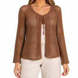 Textiles Mimi Mua AFAO 3797 AFAO 3797 Dames Gilets  CAMEL