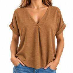 Textiles Tendance 6312 6312 Dames Blouses  CAMEL