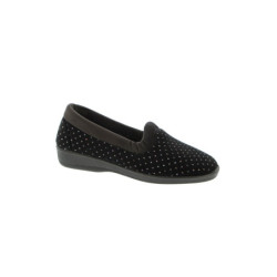 Chaussures Cypres 6789-0018-MOCA 6789-0018-MOCA Dames Pantoufles  NOIR