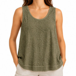 Textiles Tendance D6080 D6080 Dames Blouses  KAKI