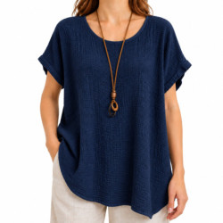 Textiles Tendance R9399 R9399 Dames Robes  MARINE