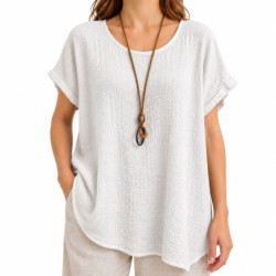 Textiles Tendance R9399 R9399 Dames Robes  BLANC