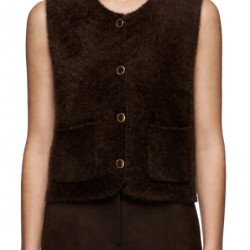 Textiles Tendance 8002 8002 Dames Gilets  MARRON