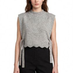 Textiles PIECES AUTUMN NECKWARMER VEST 17166761 AUTUMN NECKWARMER VEST 17166761 Dames Ponchos  GRIS